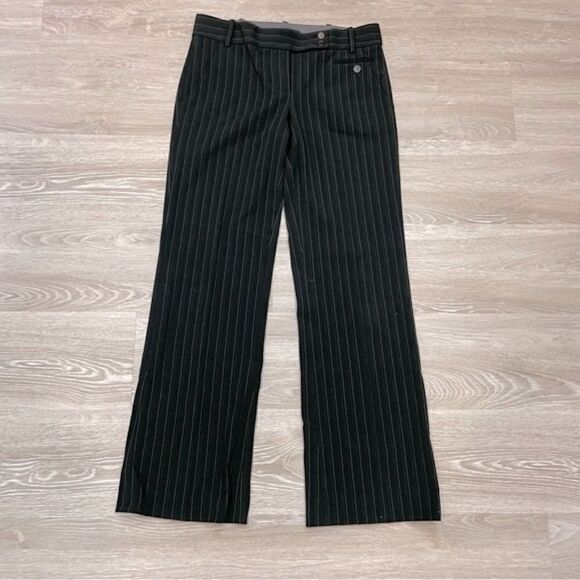 BCBGMaxazria Black striped Straight Office Dress Pants us4 - Picture 1 of 6